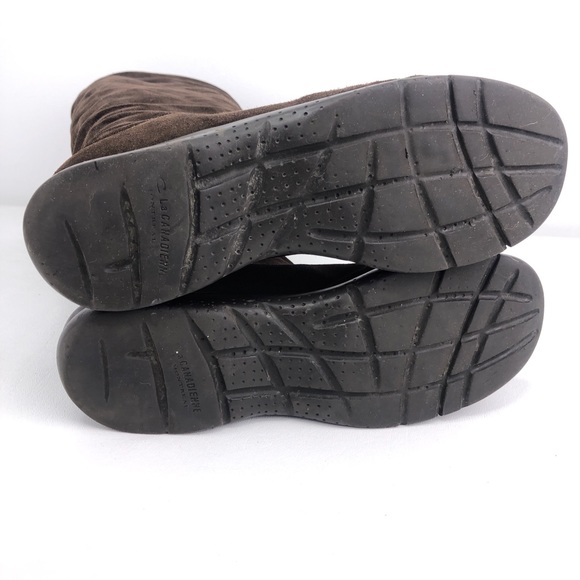 La Canadienne Brown Leather Tall Winter Boots 8M - Picture 7 of 11